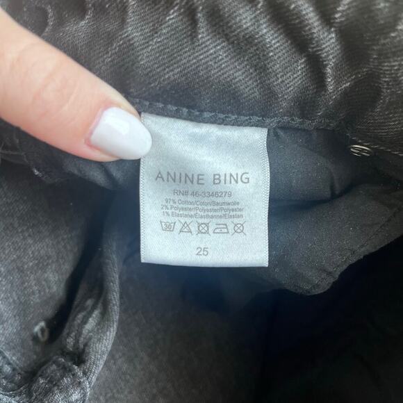 Anine Bing Frida Jeans Charcoal Wash Size 25 - Picture 8 of 8